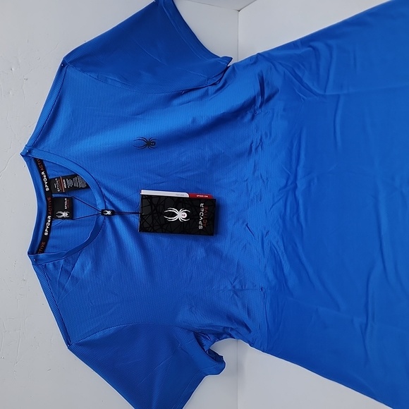 SPYDER ACTIVE MEN'S MEDIUM TSHIRT, ROYAL BLUE COLOR - Picture 5 of 9